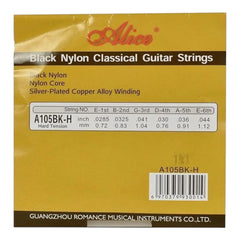 Encordado Para Guitarra Clasica Alice Ac105bk Tension Alta