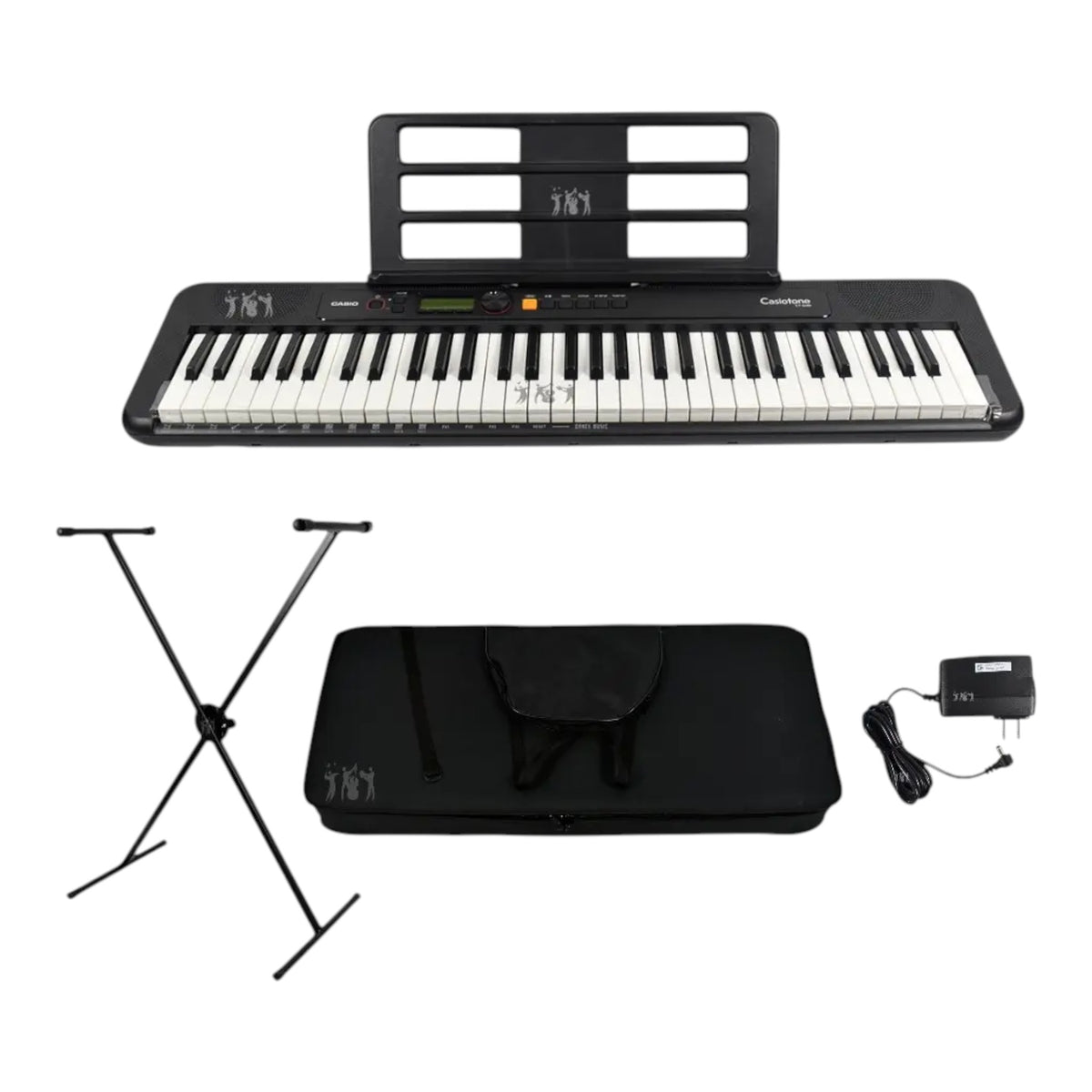 Teclado Casio Ct-s200 Bk + Base + Estuche Semiduro Adaptador