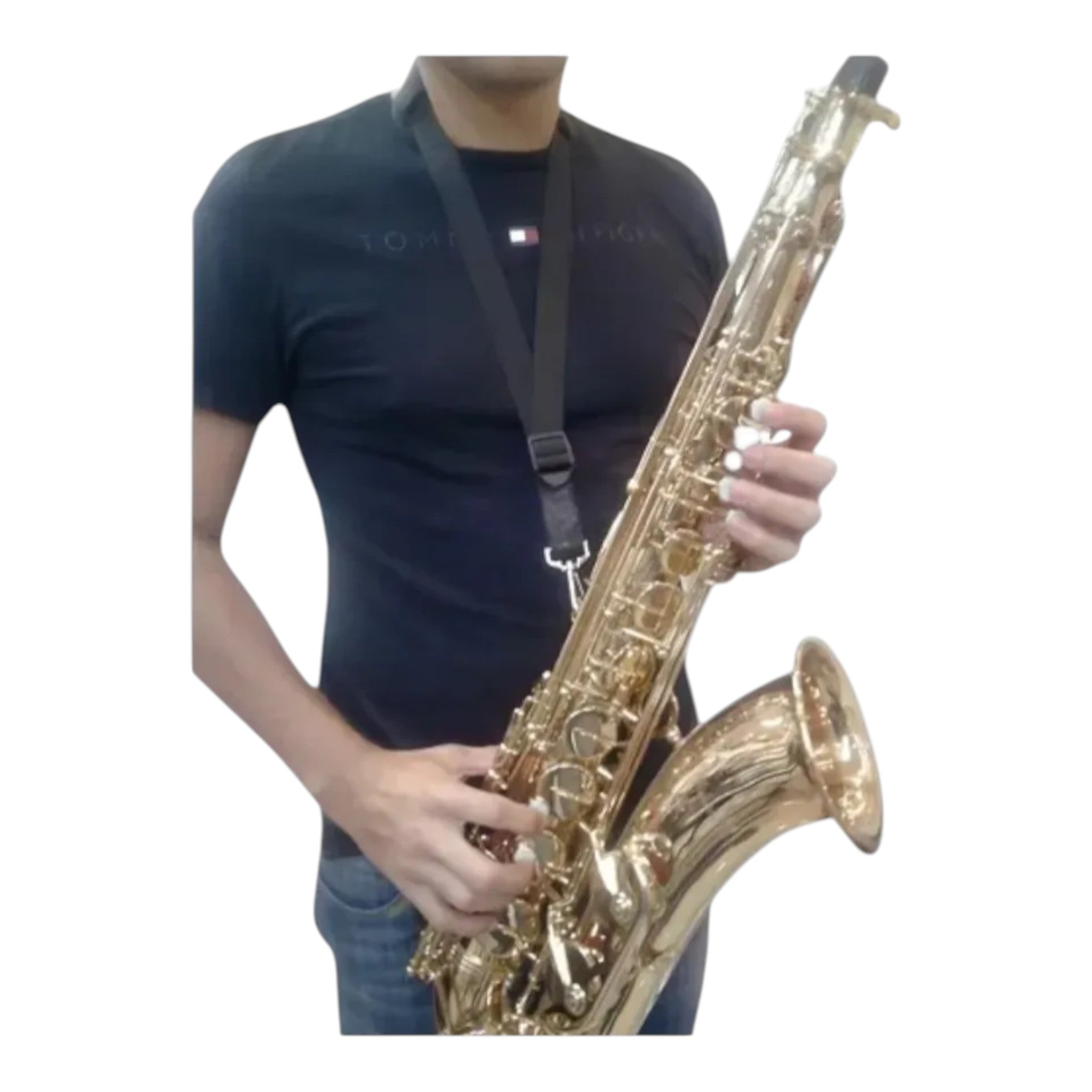 Correa Cuello Ajustable Para Saxofon Soprano Alto Tenor