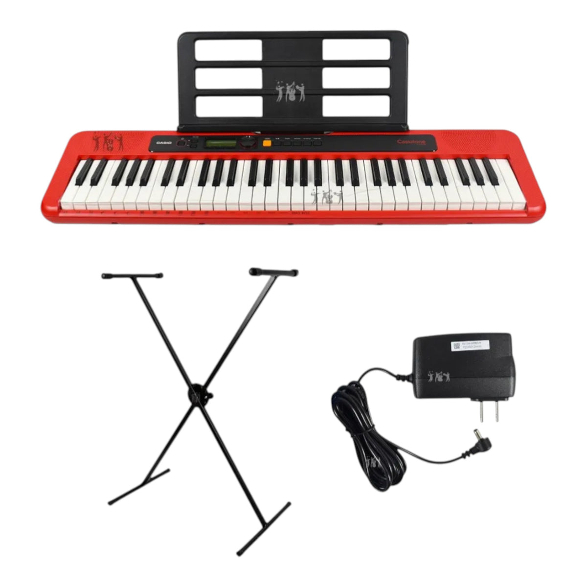 Teclado Casio Ct-s200 Rd + Base + Adaptador Organeta 110v