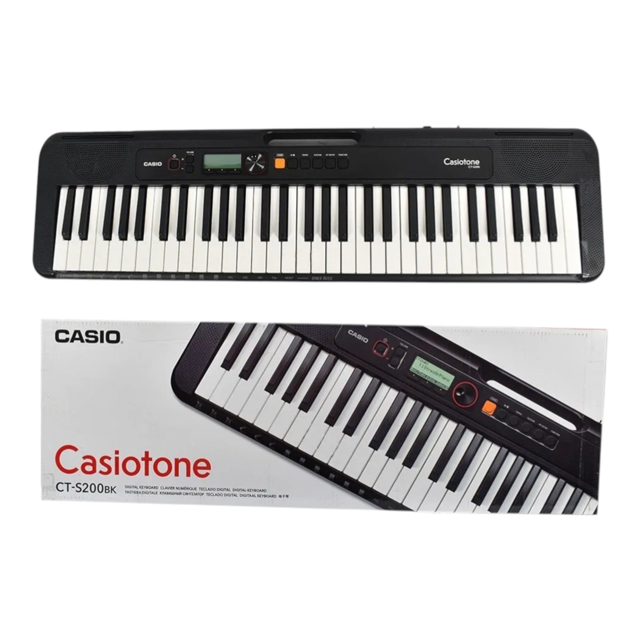 Teclado Casio Ct-s200 Bk + Adaptador Organeta 5 Octavas 220v