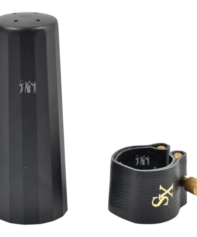 Abrazadera Boquilla Saxo Tenor Cuero Tapaboquilla Xs Glt71