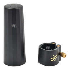 Abrazadera Boquilla Saxo Tenor Cuero Tapaboquilla Xs Glt71
