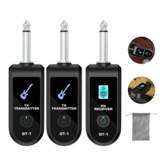 Sistema Transmisor Receptor Inalambrico Doble Guitarra Bajo
