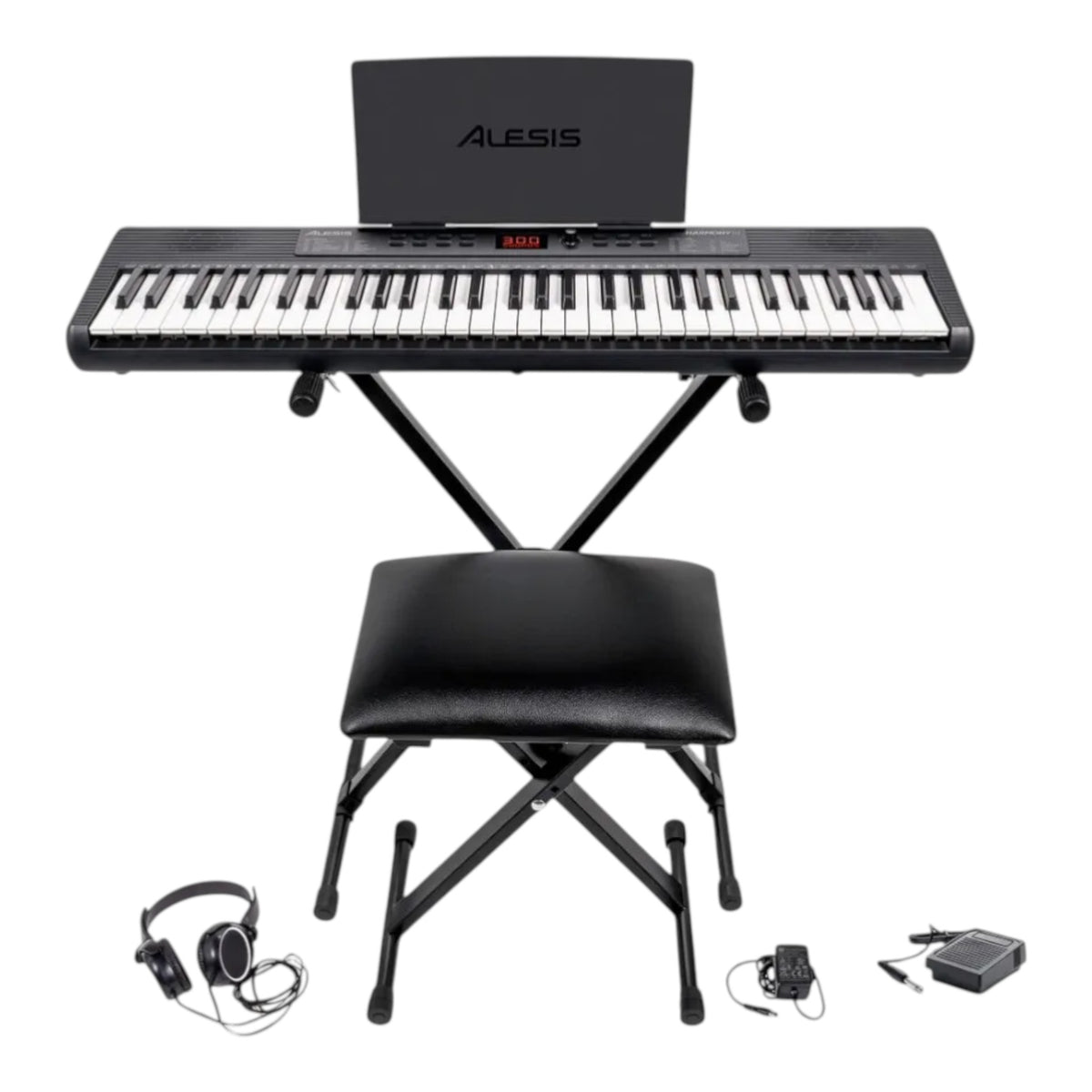 Teclado Alesis Melody 61 Mkll Base Audifono Silla Microfono