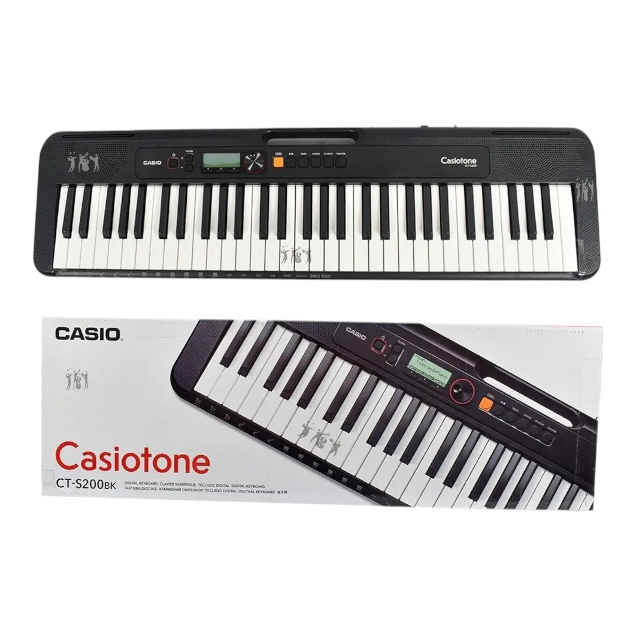 Teclado Casio Ct-s200 Bk + Base + Estuche Semiduro Adaptador
