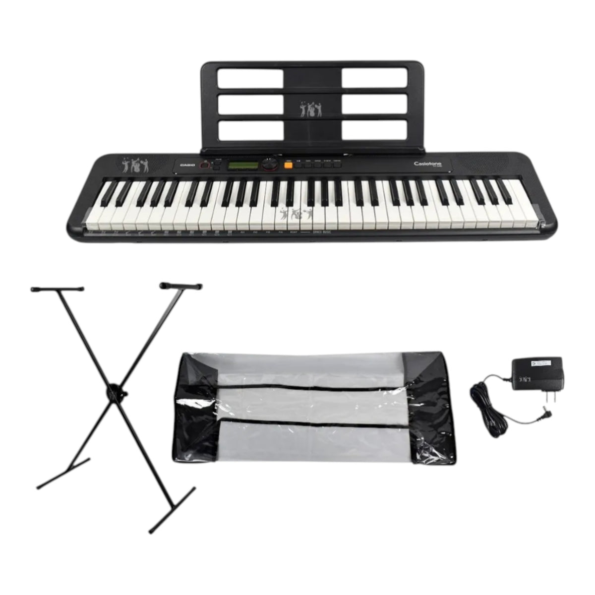 Teclado Casio Ct-s200 Bk + Base + Forro + Adaptador Organeta 110/220v