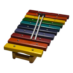 Xilófono Diatónico De 10 Notas Teclas Madera Multicolor