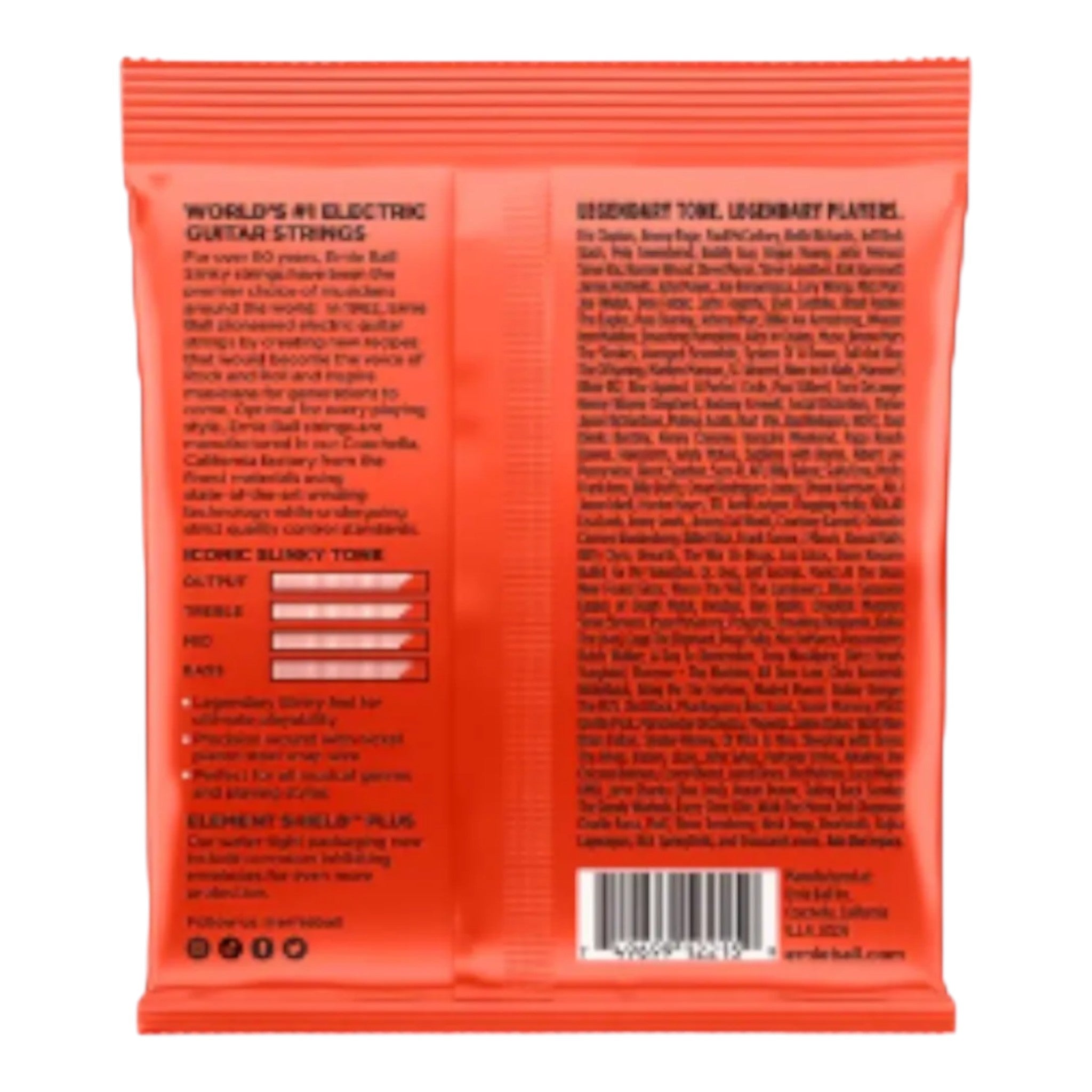 Cuerdas Mi Para Guitarra Electrica 4:4 Ernie Ball Skinny Top Heavy Bottom 2215