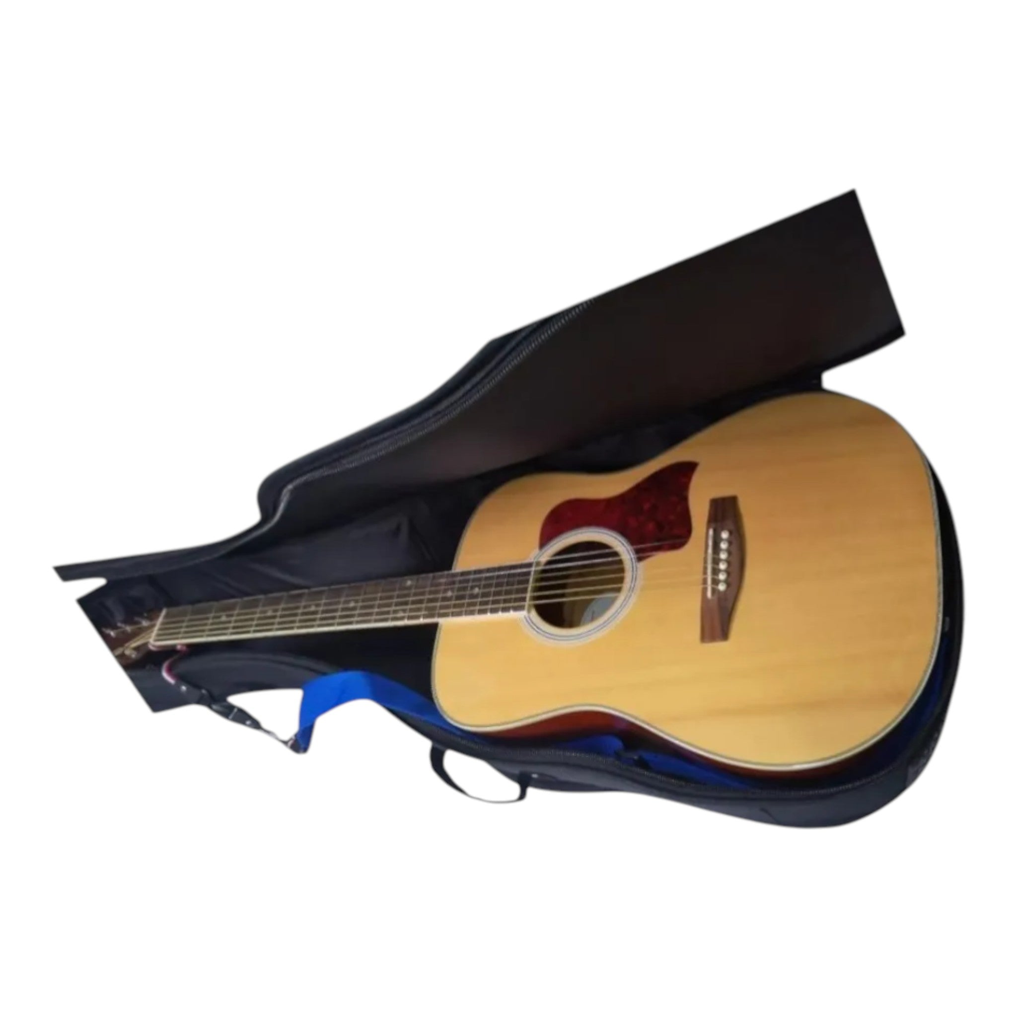 Estuche Guitarra Tipo Folk Lona Semiduro Tipo Morral