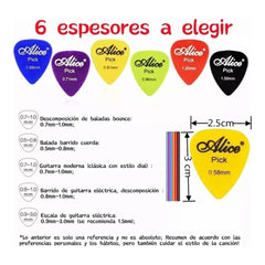 Picks Pajuelas Púa Alice Ap-100q Guitarra Ukulele Caja X 100 Unidades