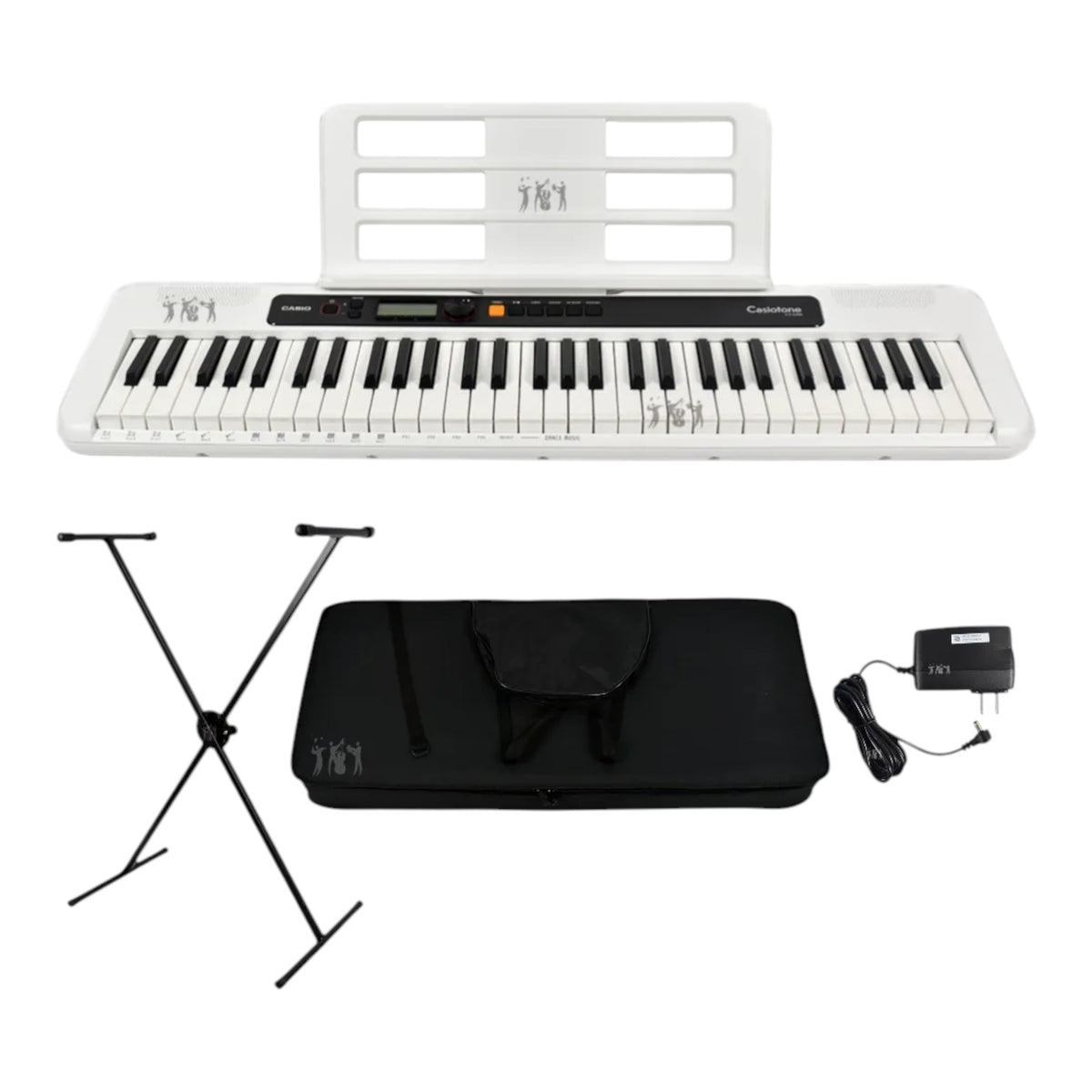 Teclado Casio Ct-s200 We + Base + Estuche Semiduro + Adaptador