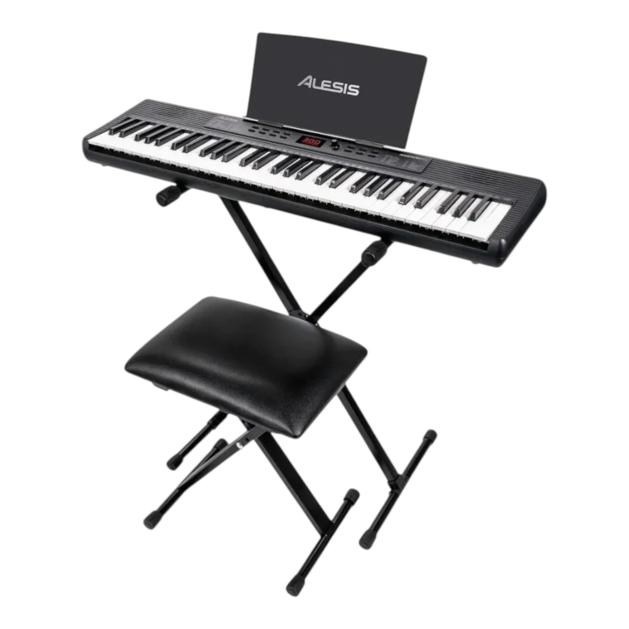 Teclado Alesis Melody 61 Mkll Base Audifono Silla Microfono