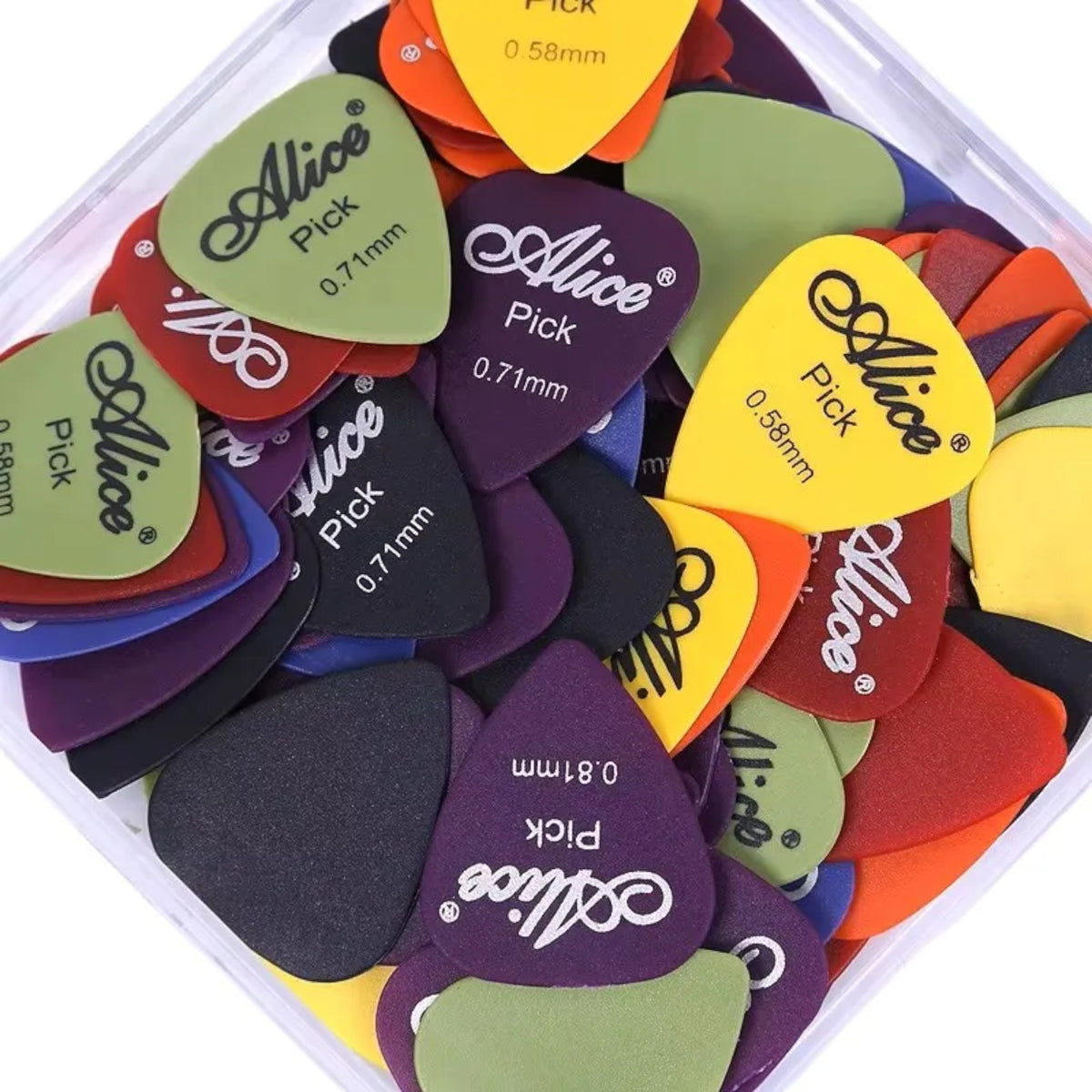 Picks Pajuelas Púa Alice Ap-100q Guitarra Ukulele Caja X 100 Unidades