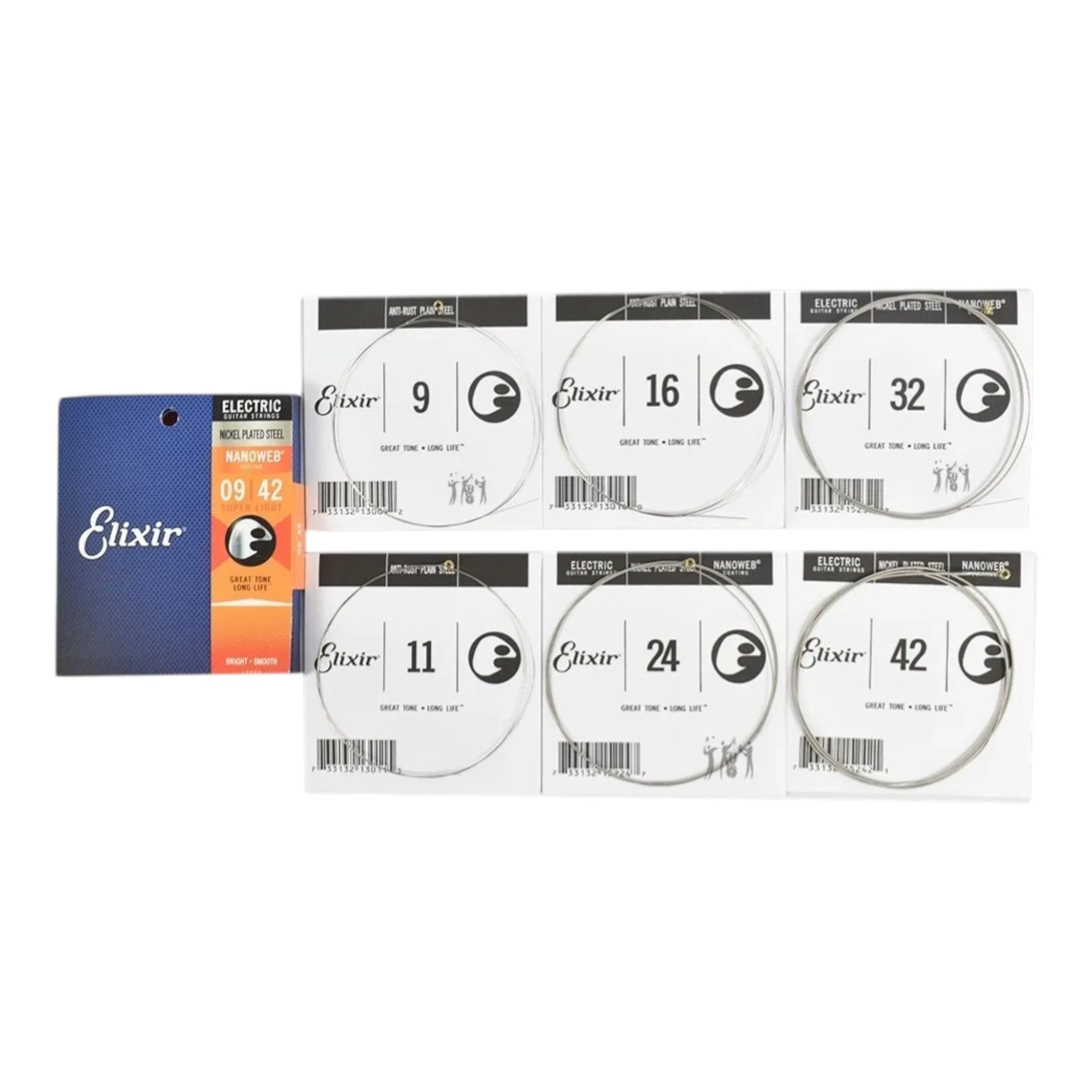 Encordado Guitarra Electrica Elixir Nanoweb 12002 (09-42)