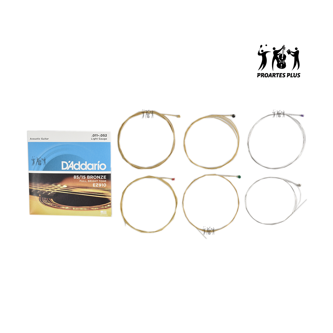Encordado Set De Cuerdas Con Bola Guitarra Daddario Ez910 11-52 Metalicas