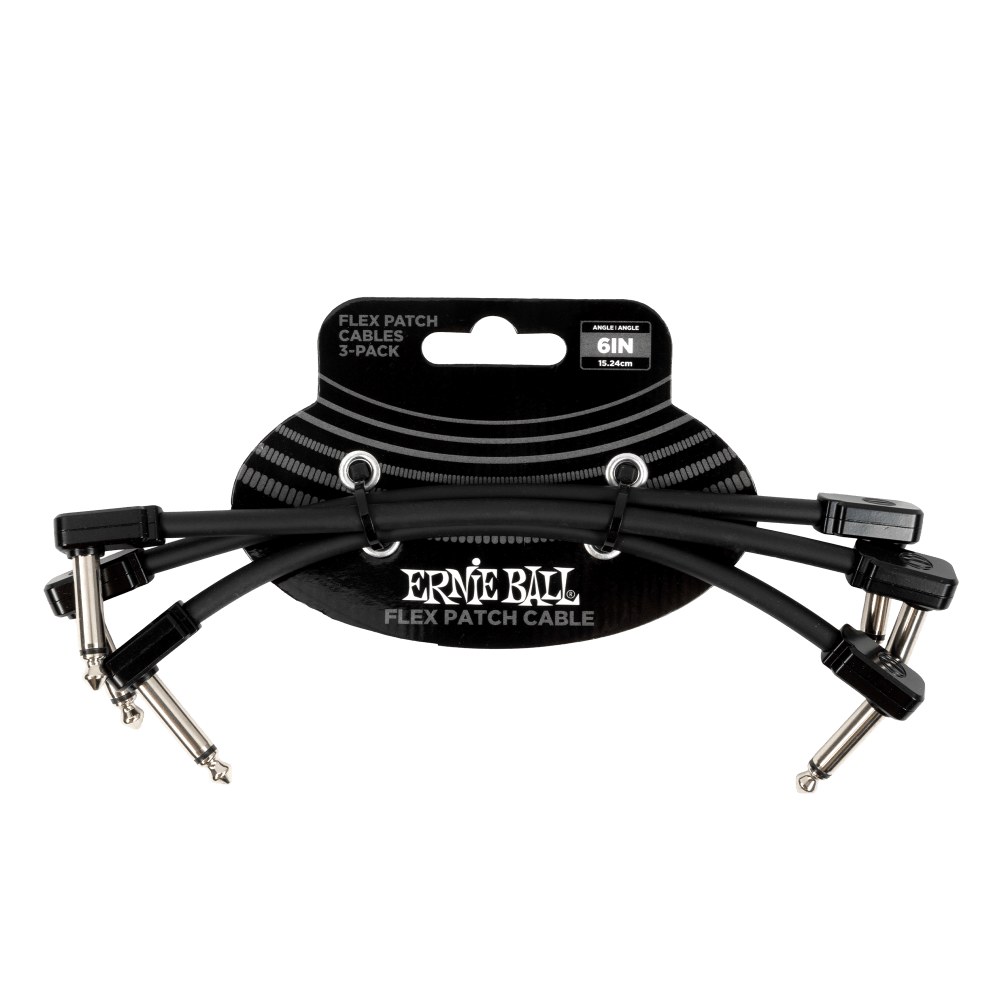 Cable P06444 Flexible Negro X3 Ernie Ball 6in