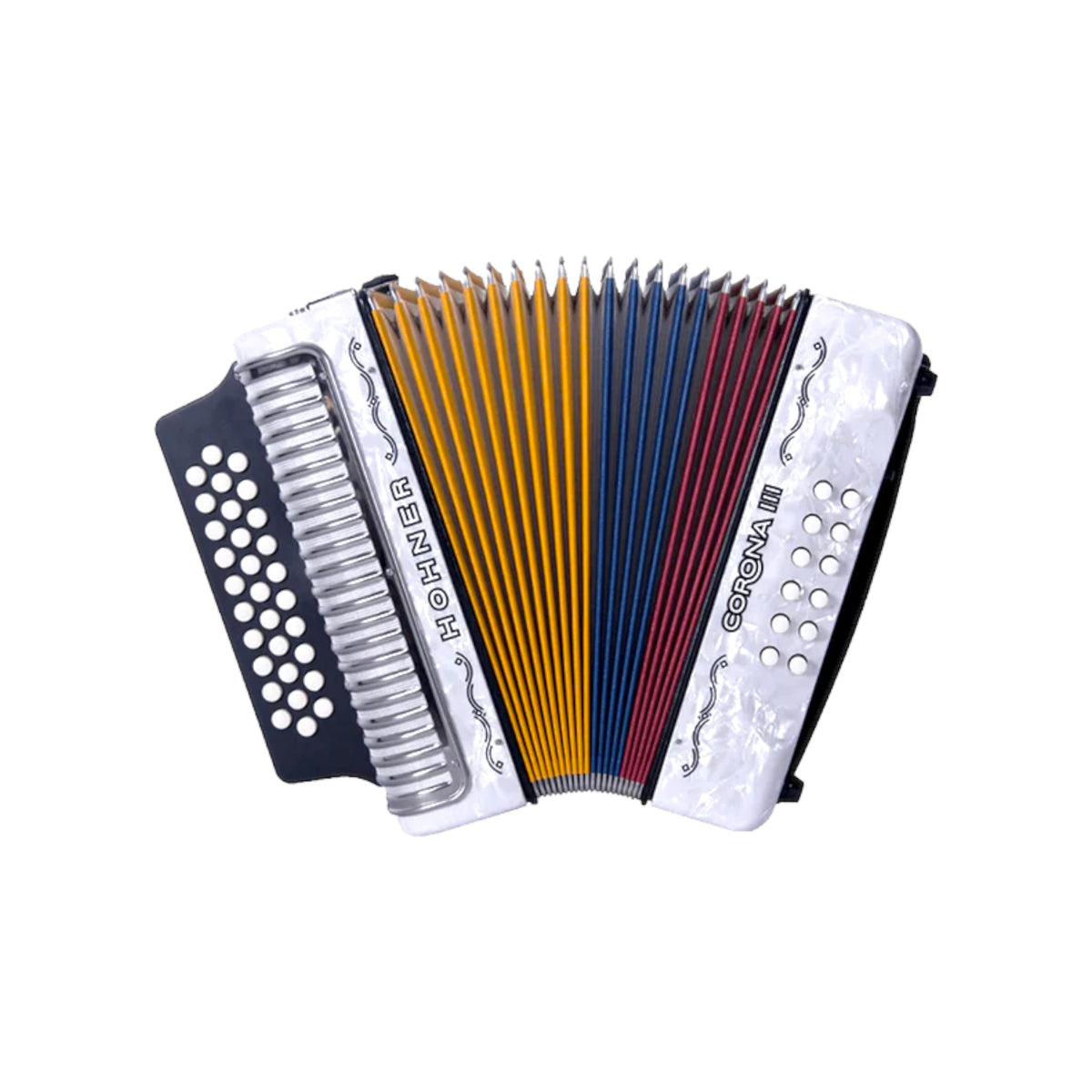Acordeon 5 Letras Hohner Corona Ill A5774 Blanco Colombia