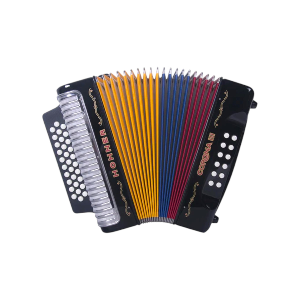 Acordeon 5 Letras Hohner Corona lll A57731 Negro Colombia