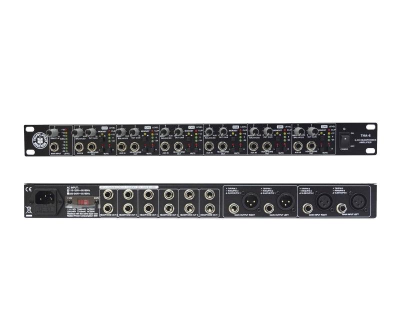 Amplificador Topp Pro De Audifonos Tha-6 Para Rack