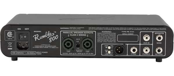 Amplificador Fender Rumble 800 Hd Cabezote Para Bajo