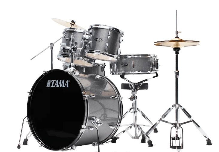 Bateria Tama Stagestar St52h5c-css Plateado +bases+silla Y Platillos