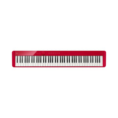 Piano digital de 88 teclas Casio Privia PX-S1100RD rojo — vista completa sobre fondo blanco