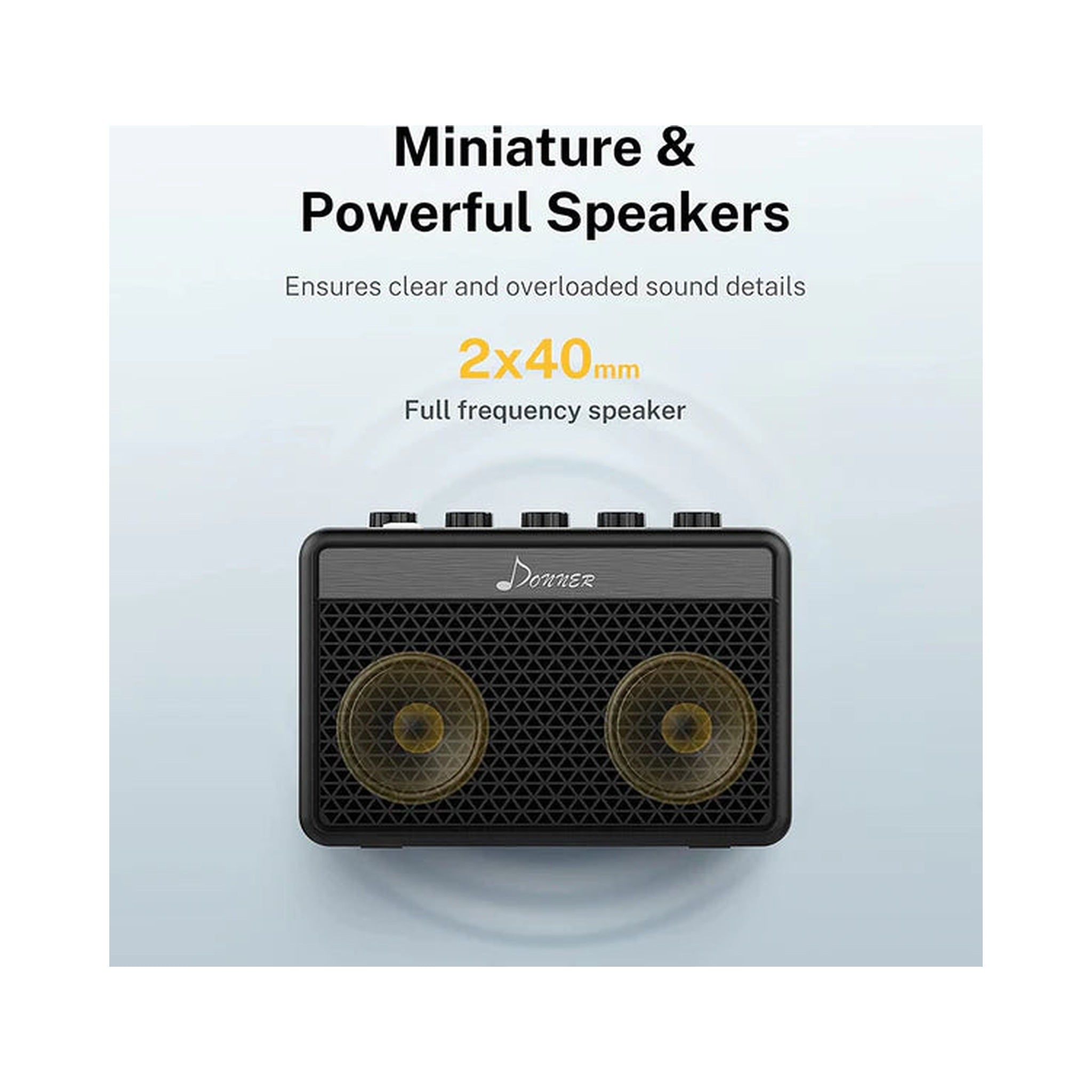Amplificador portátil para guitarra Donner DA-10 EC1703 de 5 W máximos — vista 2