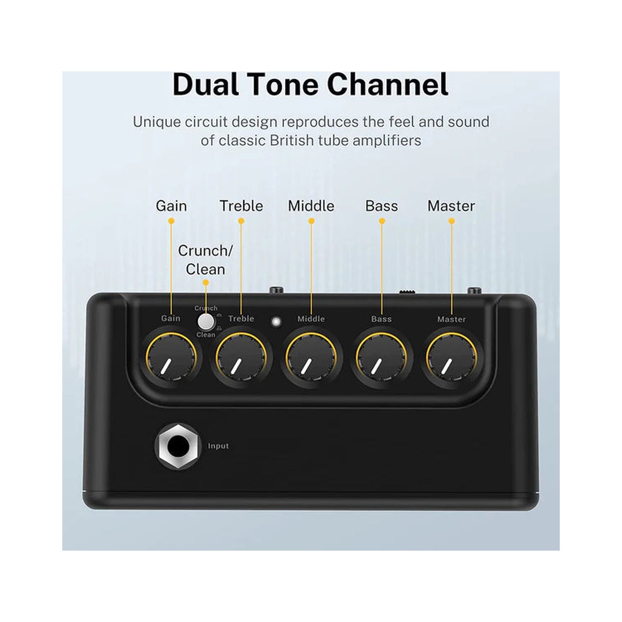 Amplificador portátil para guitarra Donner DA-10 EC1703 de 5 W máximos — vista 4