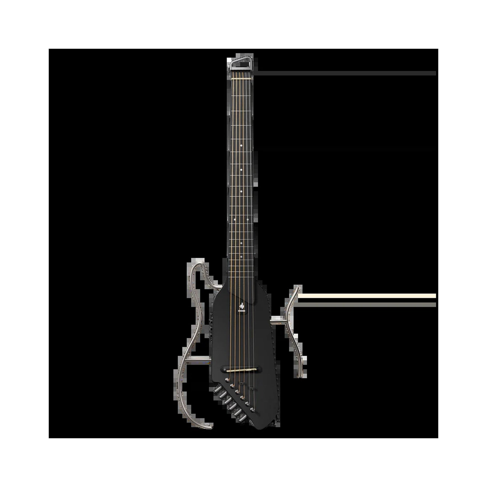 Guitarra electroacústica de viaje Donner HUSH-I SE EC6997 negra — vista 2