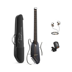 Guitarra electroacústica de viaje Donner HUSH-I SE EC6997 negra — vista 1