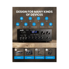 Amplificador estéreo Moukey MK0101 con Bluetooth — vista 2