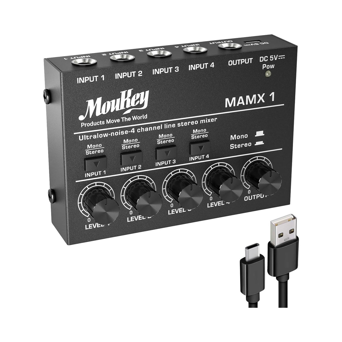 Mezclador de audio de 4 canales Moukey MK0105 — vista 1