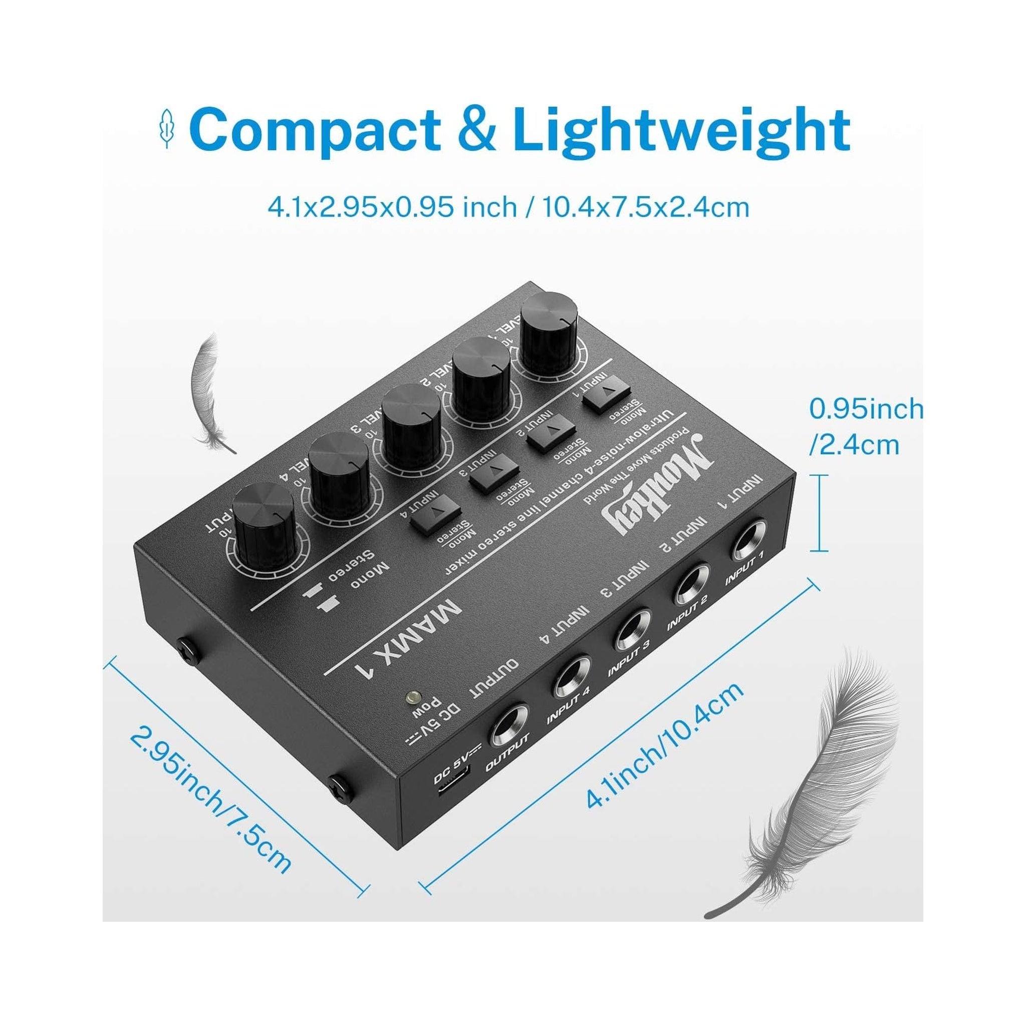 Mezclador de audio de 4 canales Moukey MK0105 — vista 6