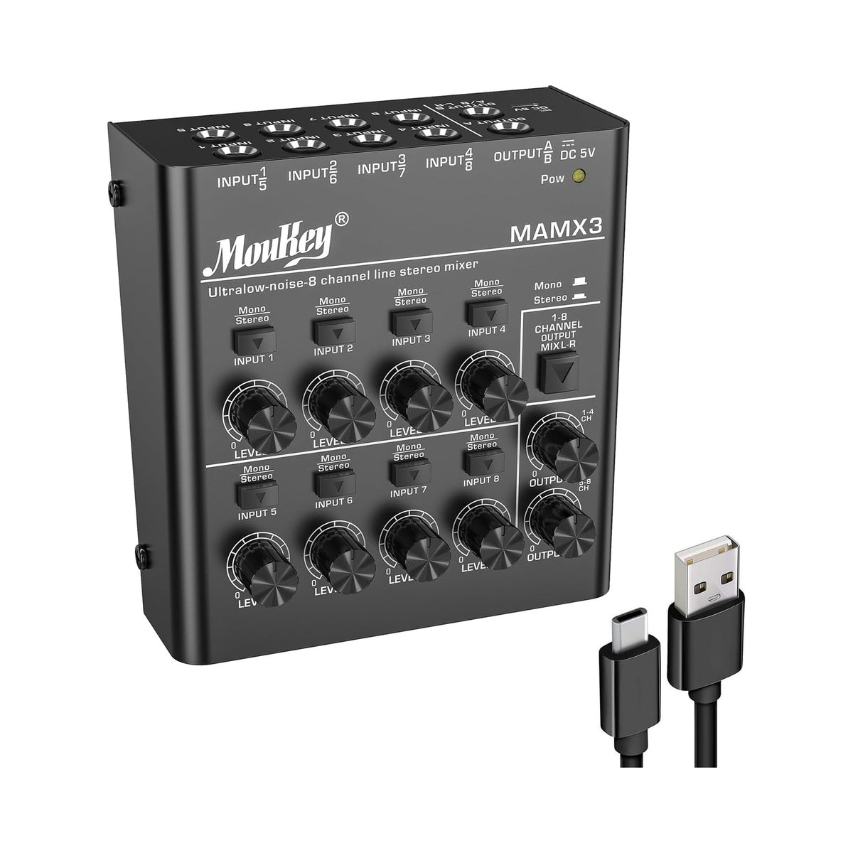 Mezclador de audio de 8 canales Moukey MK0150 — vista 1