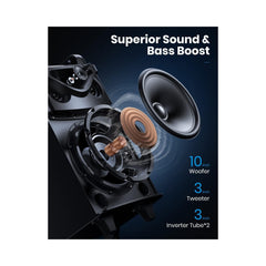 Sistema de karaoke con woofer de 10 pulgadas Moukey MK3017 — vista 4