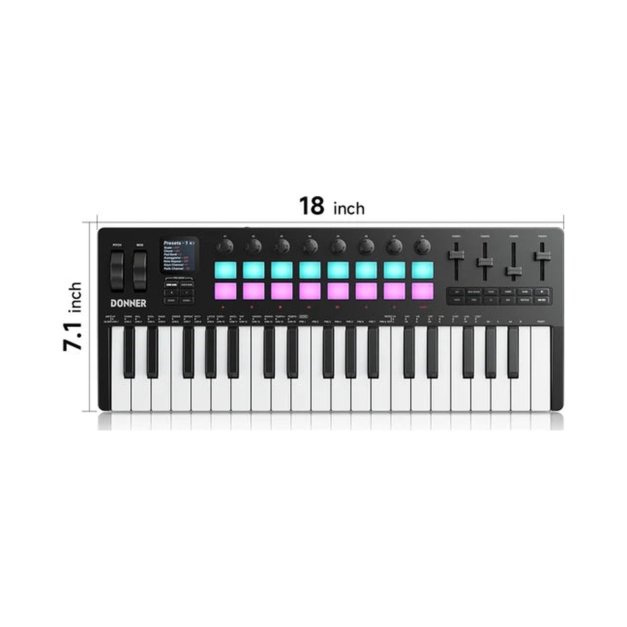Controlador MIDI de 37 teclas Donner Starrykey-37 EC7177 — vista 3