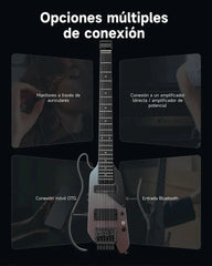 Guitarra Electrica Donner EC7484 Hush-X Pro Midnight Glow