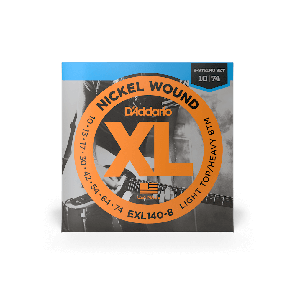 Encordado D Addario Guitarra Electrica Exl140 8 Cuerdas 10 74
