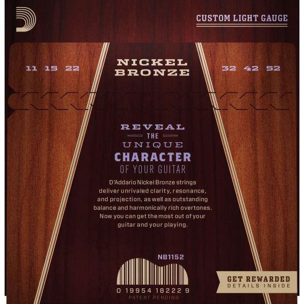 Encordado D Addario Guitarra Acustica Nb 11 52