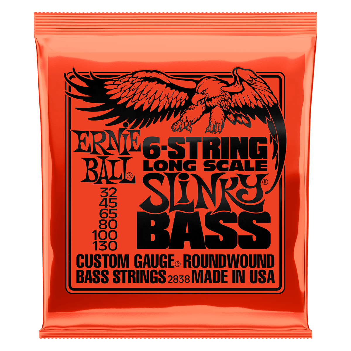 Encordado Ernie Ball Bajo Electrico 2838 32-130 6 Cuerdas