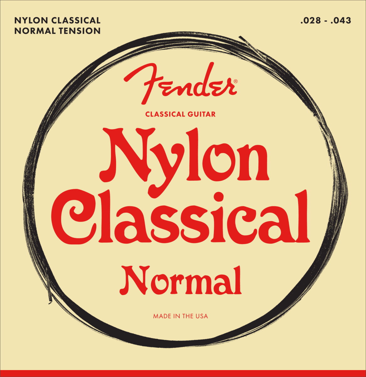 Encordado Fender Guitarra Acustica Nylon 100 Clear/silver