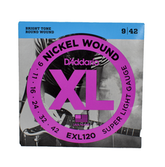 Encordado Set De Cuerdas Guitarra Electrica Daddario Exl120 09-42
