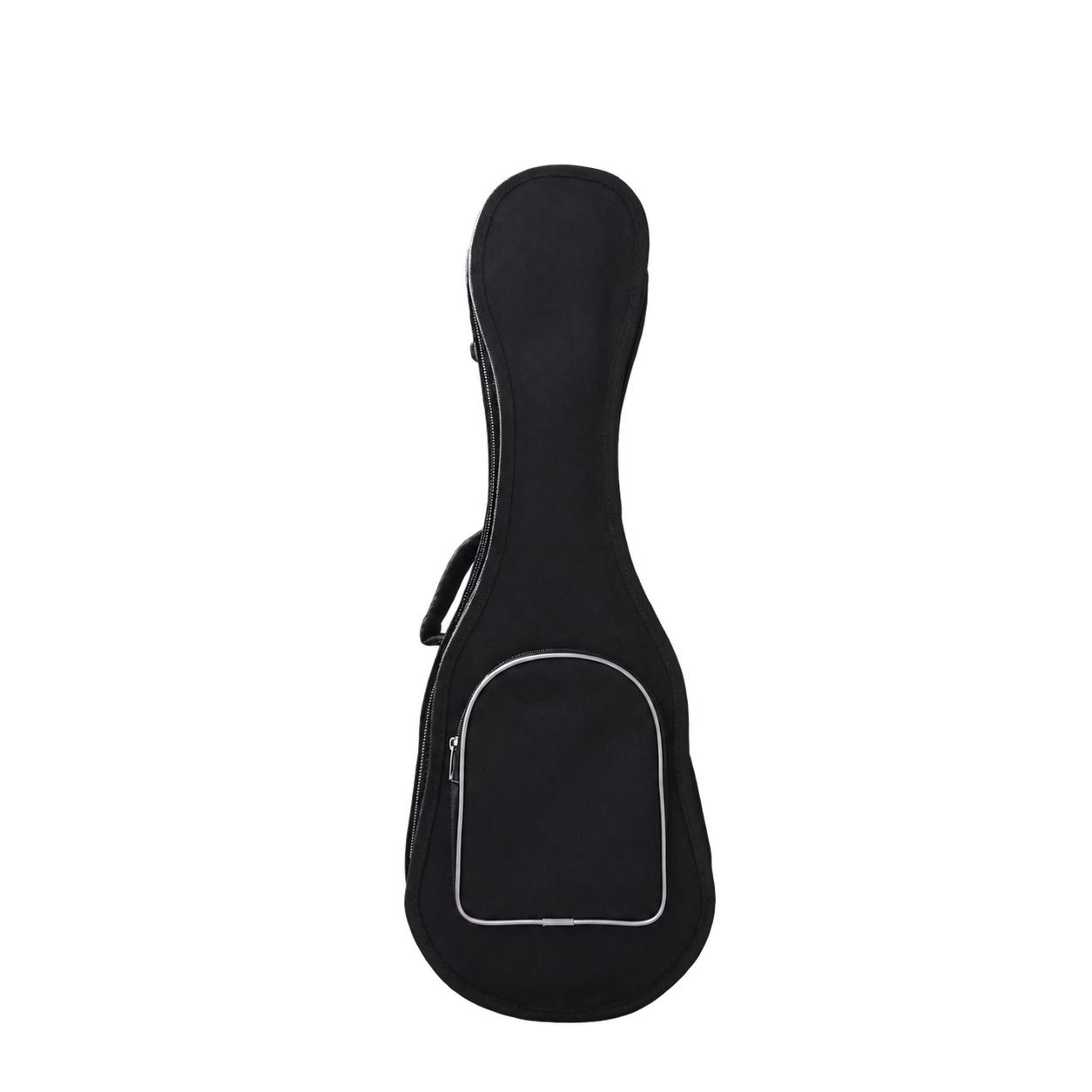 Estuche semiduro negro para ukelele concierto sin logo, vista frontal