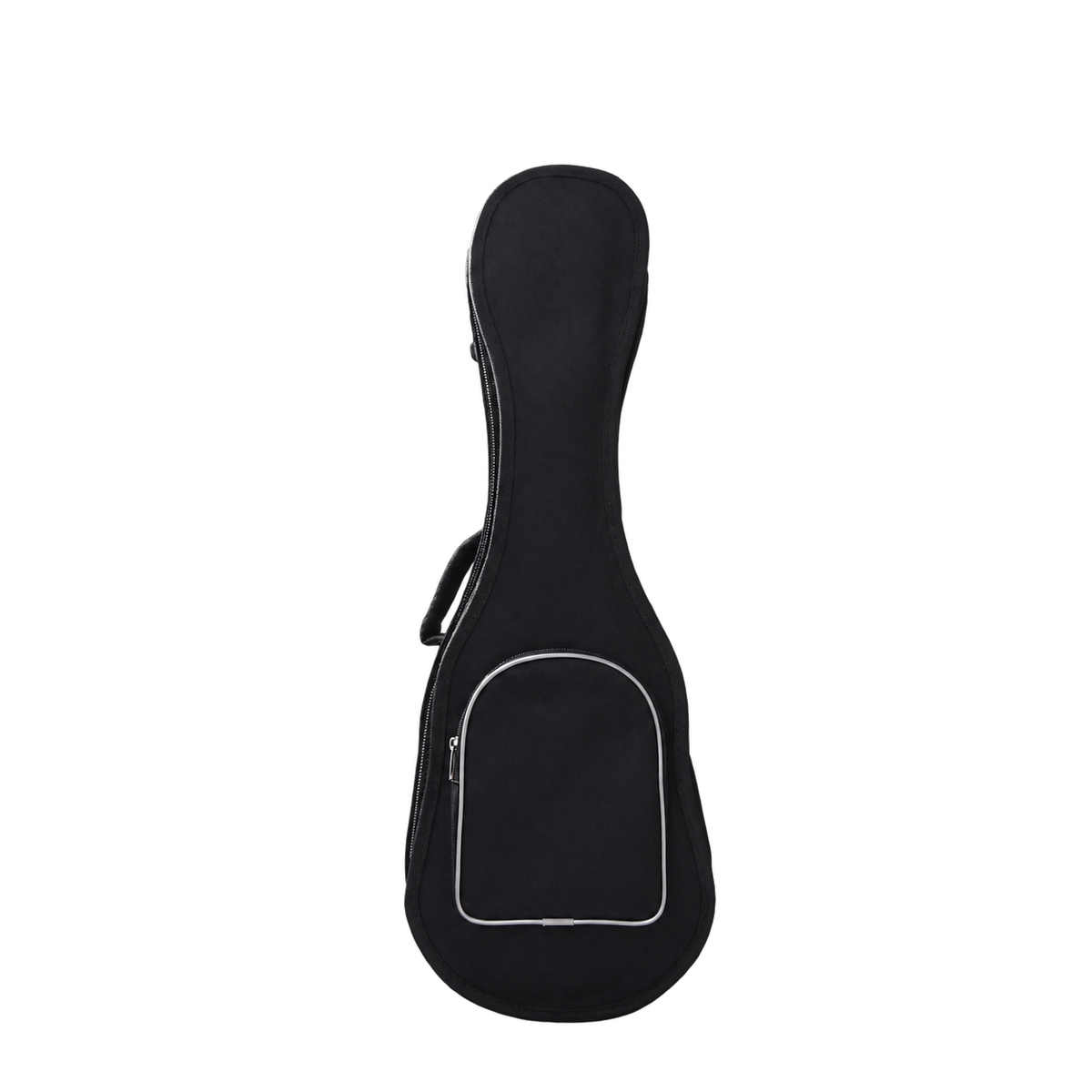 Estuche semiduro negro para ukelele concierto sin logo, vista frontal