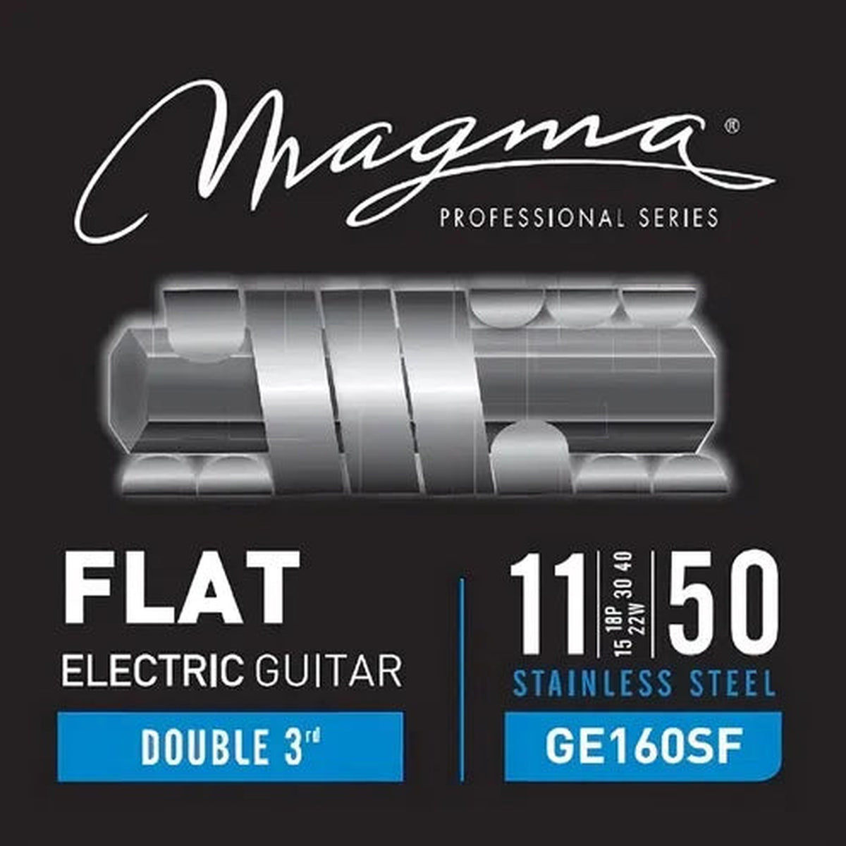 Encordado para guitarra eléctrica Magma GE160SF 11–50 Flat con doble tercera — imagen 1