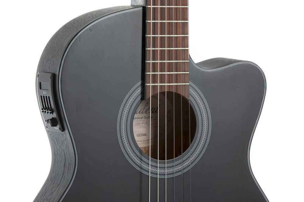 Guitarra Electroacustica Gewa Vg500166 Negra Nylon - vista 5