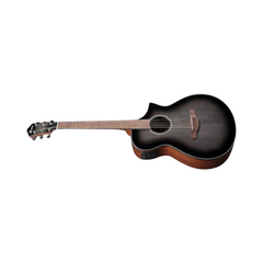 Guitarra electroacústica de 6 cuerdas Ibanez AEWC11-TRANSPARENT Charcoal Burst Low Gloss — vista 3