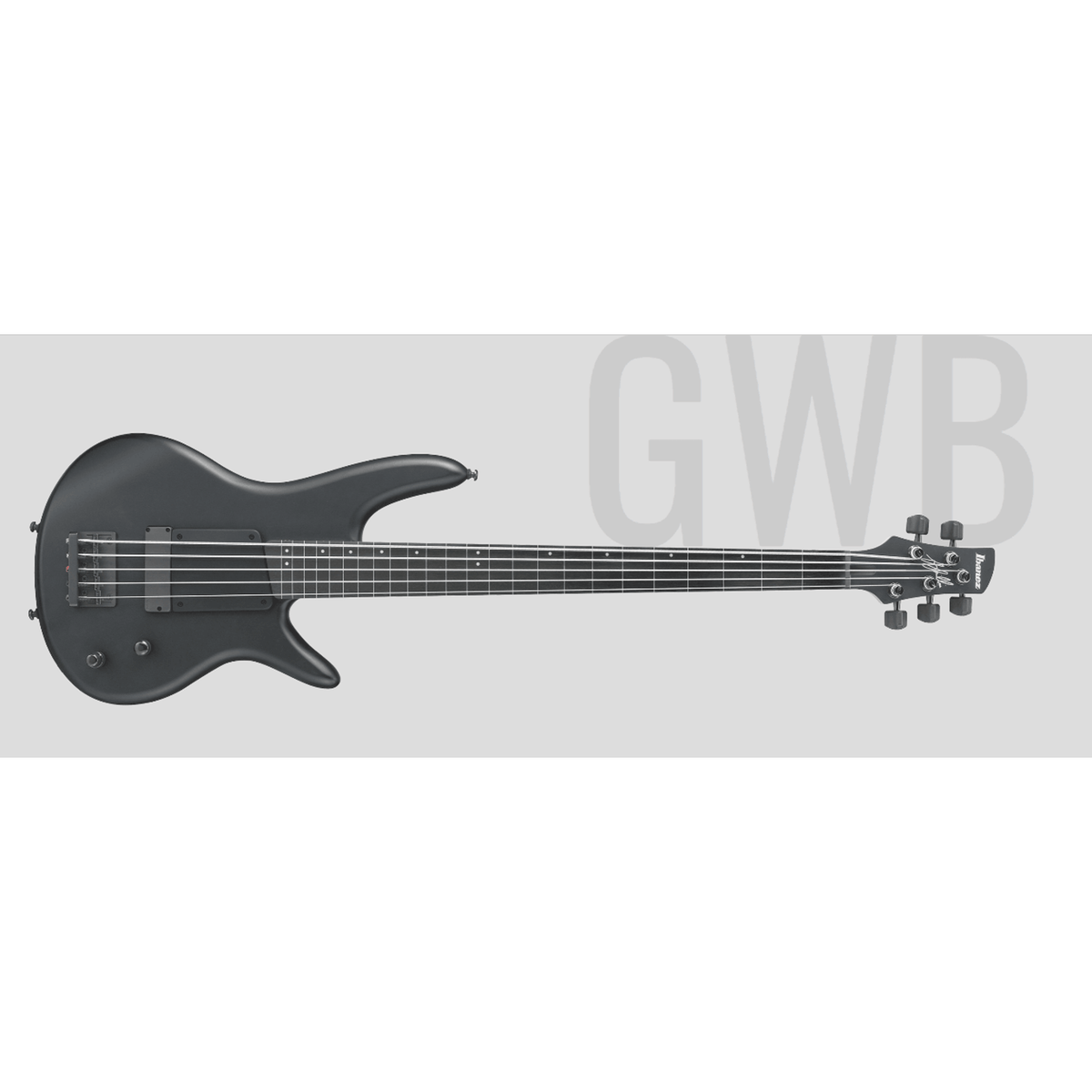 Bajo eléctrico de 5 cuerdas Ibanez GWB35 Black Flat — vista 1