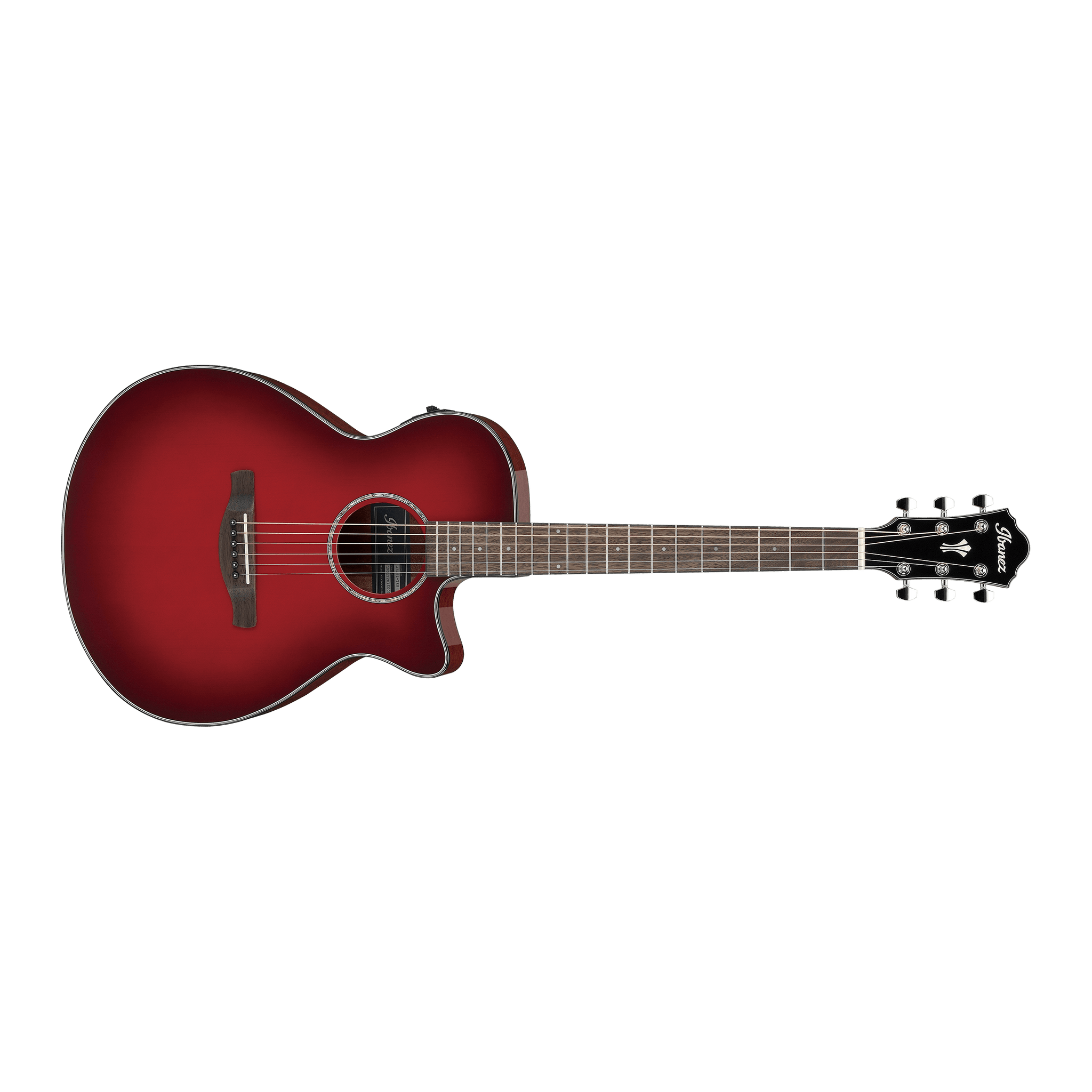 Guitarra electroacústica Ibanez AEG51-TRH Rojo Transparente Sunburst De Alto Brillo — vista 1